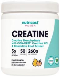 Nutricost Creatine for Women | with Creatine Monohydrate, Creatine HCL & Dandelion Root Extract [260 грама] Манго