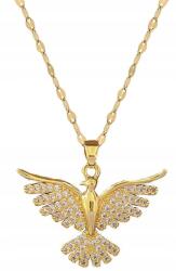 Arany Nyaklánc 18K Arannyal Futatott Sebészeti Acél 316L női madárka celebritás (Kolia ZŁOTY Elegancki Naszyjnik Celebrytka)