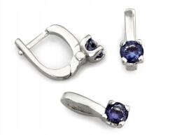 Lovrin Ezüst 925 szett kék köves fülbevaló és medál ajándékba (Lovrin)