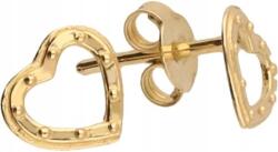 Lovrin Arany fülbevaló 585 kis szívecskék keretben 0, 69g modern design nőknek