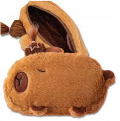  Egyrekeszes Iskolai Tolltartó Kapibara Plüss Tasak Kiegészítőkkel (Piórnik Szkolny Saszetka Kapibara)