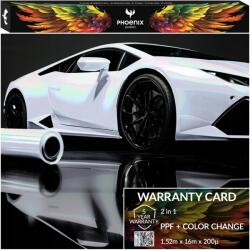  Színes Ppf Fólia Phoenix Protect - Autó Színváltoztató Holografikus Fehér (Folia PPF Holographic White 152cmx16m)