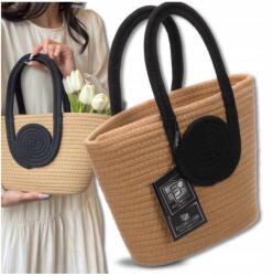 Bad&Bags Női szalma válltáska Tágas Városi Kis táska Klasszikus Divatos (BAD&BAGS na ramię SŁOMIANA Plażowa torebka)