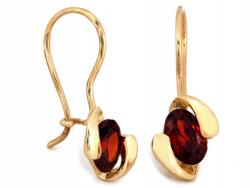 Lovrin Arany női fülbevaló piros kővel, 585-ös finomságú, 1, 55g súlyú, ajándéknak