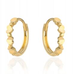 Lovrin Arany karika fülbevaló 585-ös (1, 17g) négy szívvel (58715851)