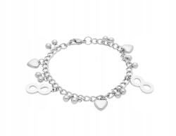  Ezüst színű karkötő sebészeti acélból (8464)