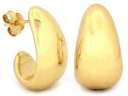 Lovrin Aranyozott 925-ös ezüst fülbevaló, divatos, nagy csepp alakú, stekkeres, ajándéknak