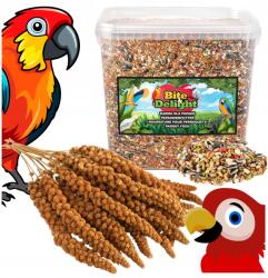  Papagáj táp 10L 1kg vörös szenegáli köles hullámos és nimfa papagájoknak