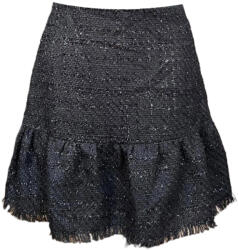  Hallhuber Női Szoknya Rojtokkal, Stílusos Fekete, 38-as Méret (UB000068)