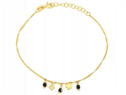 Lovrin 925-ös ezüst karkötő négylevelű lóherével, látványos és csillogó (63604060)