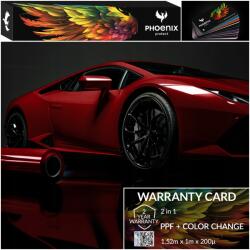  Színes Ppf Fólia Phoenix Protect - Autó Színváltoztató Fólia, Liquid Metal Red (Folyékony Fém Vörös) (Folia PPF Liquid Metal Red 152cmx100cm)