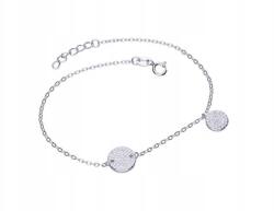 Lovrin Ezüst karkötő 925 két körrel és cirkónia kövekkel, elegáns design ajándékba (Lovrin 63841)