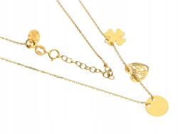 Lovrin 925-ös ezüst nyaklánc, aranyozott, divatos medálokkal, ajándéknak is kiváló (Lovrin 64884)