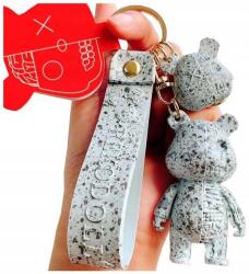 EdiBazzar Kulcstartó, táskadísz Punk stílusú medve csontvázzal, Voodoo (7546996030568)