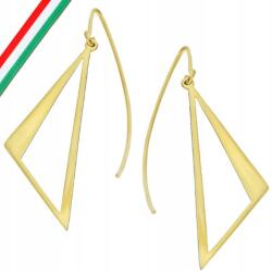 Lovrin Ezüstözött aranyozott 925-ös háromszög fülbevaló nyitott akasztóval, 2, 30 g, női (Lovrin)