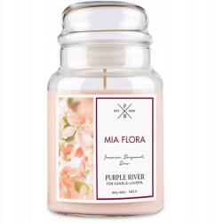 Purple River Illatos szójaviasz gyertya, virágos bergamott illattal, Mia Flora Purple River, 623 g (4262399029253)