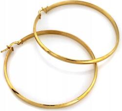 Lovrin Ezüstözött, aranyozott 925-ös karika fülbevaló, klasszikus, időtálló, divatos, 48 mm, ajándék