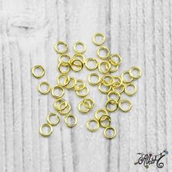 Szerelőkarika szimpla - arany 4 mm (100 db)