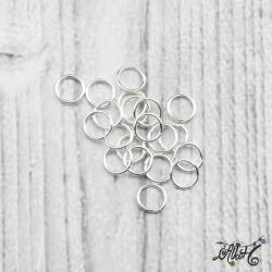 Szerelőkarika szimpla - ezüst 6 mm (100 db)