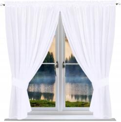 NOW-ART Kész függöny sima 150x500 voile függöny fehér álomfogó függönyök kókusz (5090 150x500)