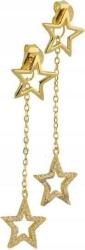Lovrin 925-ös ezüst, aranyozott, csillag alakú, lógós fülbevaló, 2, 70g, látványos ezüstből (Lovrin 47961)