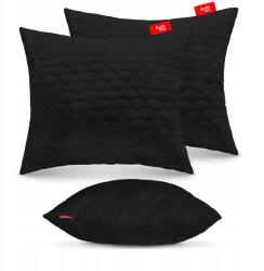 Softimi Antiallergiás Párna 2 Db 70X80 cm-es Szett, Steppelt Fekete Lengyel (2-PILLOW-70x80-BLACK)