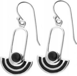 Lovrin Ezüst függő fülbevaló 925 inga Onix 5, 75g női ajándék (Lovrin 58214)