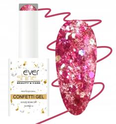 Evershine Confetti Hibrid Lakk sötét rózsaszín csillámporral EverShine 15ml (CC-05)