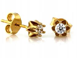 Lovrin Fülbevaló 585 arany elegáns, ízléses cirkóniával díszített, stekkeres záródású (Lovrin)