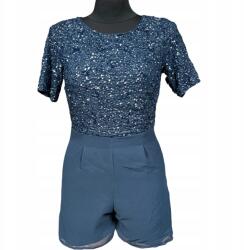 Lace & Beads Rövidnadrágos Kombiné Rövid Ujjú Sötétkék 36-os méret (UB000342)