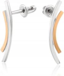 Lovrin 925-ös ezüst fülbevaló dupla Ívek aranylemezzel 1, 63g női ajándék (60826815)