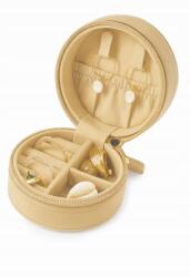 Ékszerdoboz Mini Utazó Szervező Esmara Bézs Plüss Tok