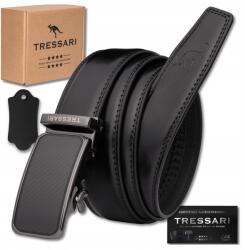 Tressari Férfi Öv Tressari fekete automata elegáns nadrág 100% természetes bőr (TRESSARI czarny pasek z klamrą automatyczną)
