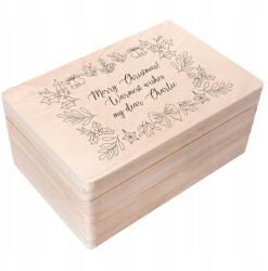 Creative Deco Személyre szabott karácsonyi doboz ajándék kívánságokkal Karácsonyra 30x20 (JANCDSD130BCUSTOMXMASFRAMEFBM)