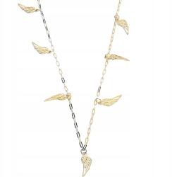 Lovrin Női arany nyaklánc 585 szárnyakkal díszítve, kő nélkül, 14 karátos (Lovrin)
