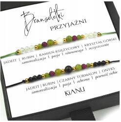  Barátság karkötők Természetes kövekkel Ezüst Ajándék Barátnőnek