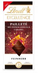 Lindt Excellence Pailltete karamell étcsokoládé 100g (3046920020688)