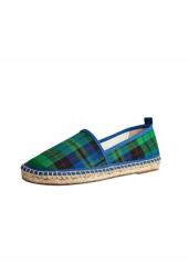  Talamantra Női Espadrilles Kék-zöld kockás mintával 36-os méret (B0CP6HYLMD)