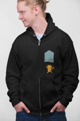  D&b Unisex Hoodie ZIPPO00011 Falling Cat Fekete-Méret M