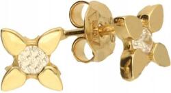 Lovrin Arany fülbevaló 585 apró virágokkal, stiftes, 0, 95g, ajándékba is kiváló, 14 karátos (Lovrin 54310)