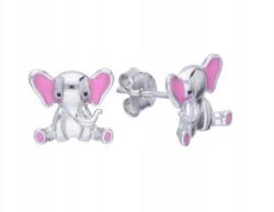 Lovrin 925-ös ezüst fülbevaló elefántos, egyedi bedugós ajándékba, elefántok (Lovrin 63370)