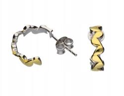 Lovrin Ezüst, részben aranyozott 925-ös fülbevaló, divatos mintával, ajándéknak is kiváló (Lovrin 46120)