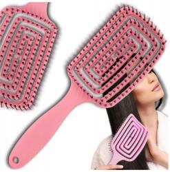 EdiBazzar Kefe minden hajtípusra lapos masszírozó rózsaszín rugalmas (Szczotka do włosów elastyczna płaska)