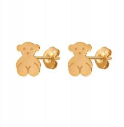 Lovrin Gyermek arany fülbevaló 585-ös (14k) - sima, fényes maci mintával kislányoknak (61122296)