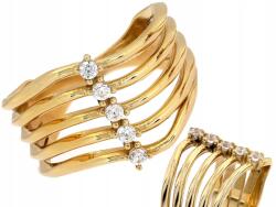 Lovrin Női gyűrű 585-ös aranyból, ragyogó cirkónia kövekkel, divatos ajándék anyukáknak (45935438)