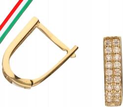 Lovrin Arany fülbevaló 585 karika cirkóniával, ajándékba, karikák