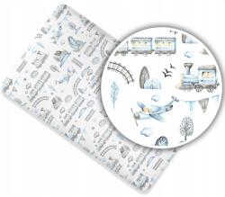 Ankras Pamut Lepedő Kiságyba 120x60 Mintás! (Prześcieradło 120x60 Ciuchcia Niebieska)