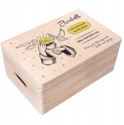 Creative Deco Gravírozott doboz elsőáldozásra, bérmálkozásra ajándékba, emlékbe, borítékoknak 30x20 (JANCDSD130CUSTOMCOMMUNIONFBM)