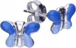 Lovrin Ezüst fülbevaló 925 kék pillangók 0, 77g női divatos ezüst beszúrós (Lovrin 47689)