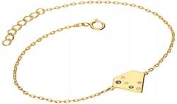 Lovrin Ezüst 925 karkötő, aranyozott, gyémánttal, 1, 58 g, medálokkal, nőknek (Lovrin42694)